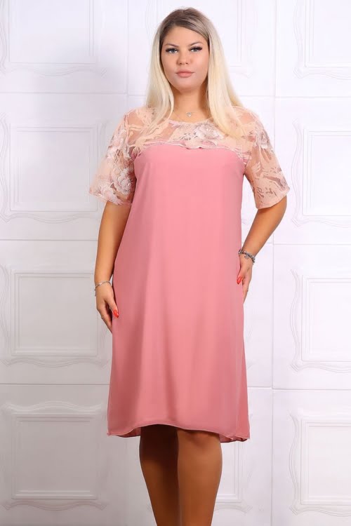 182 copy - Rochie Eleganta Ligia Roze