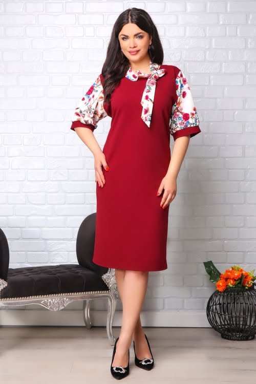 IMG 0026 - Rochie cu Esarfa Elesabeta Bordo