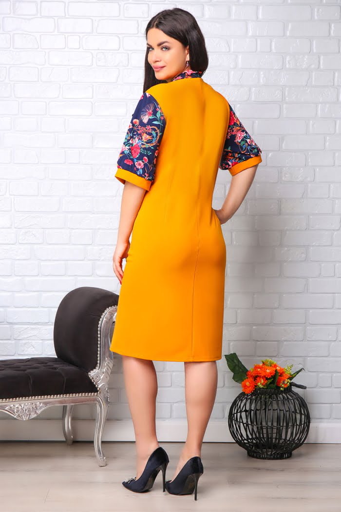 IMG 0031 - Rochie cu Esarfa Elesabeta Mustar