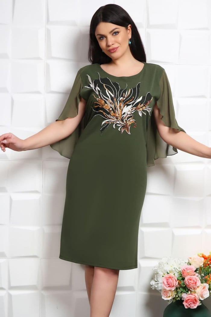 IMG 3136copy - Rochie de Ocazie Rimini Olive