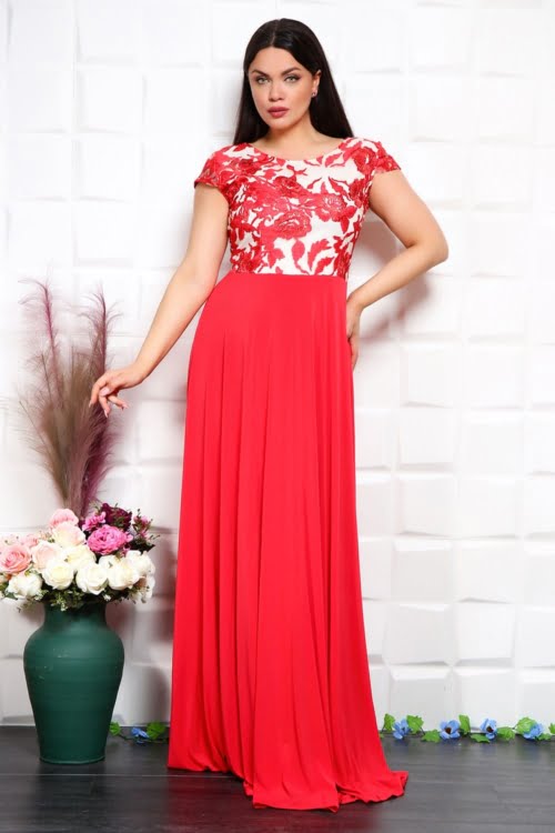 IMG 3468 - Rochie de ocazie lunga Rosu