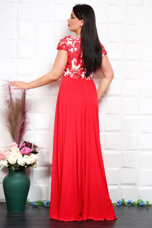 IMG 3469 - Rochie de ocazie lunga Rosu