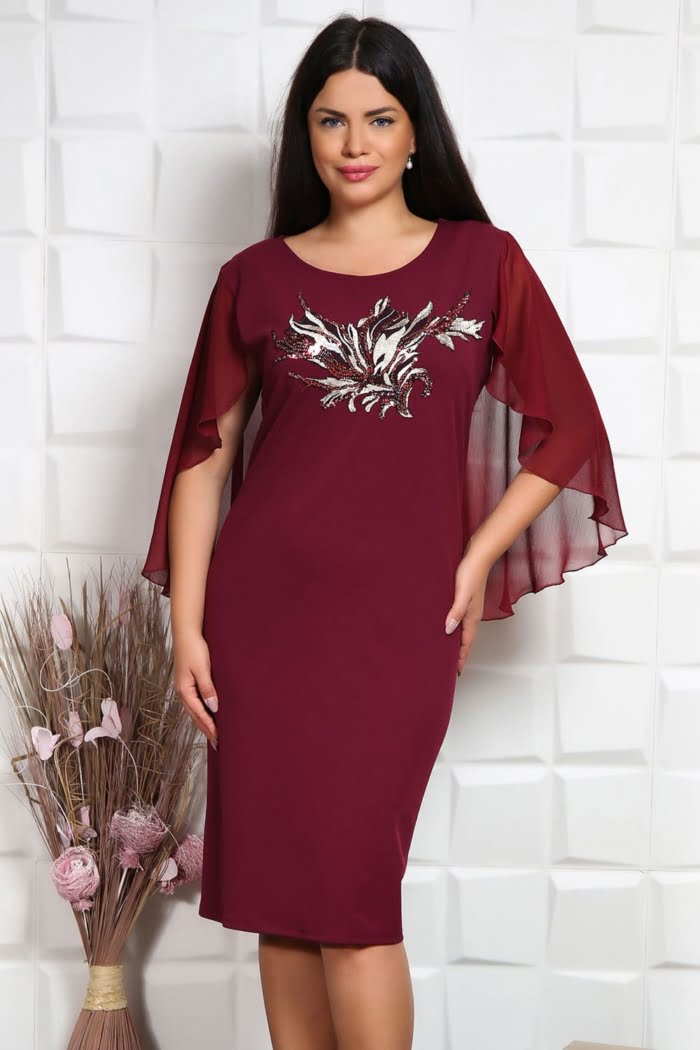 IMG 4497copy - Rochie de Ocazie Rimini Bordo