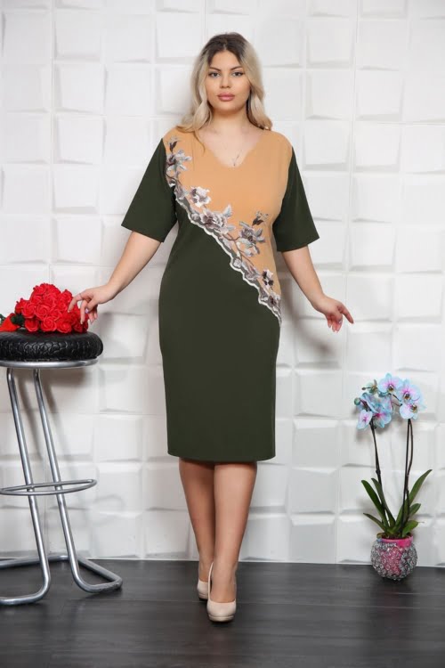 IMG 6025 - Rochie Eleganta Morena Olive