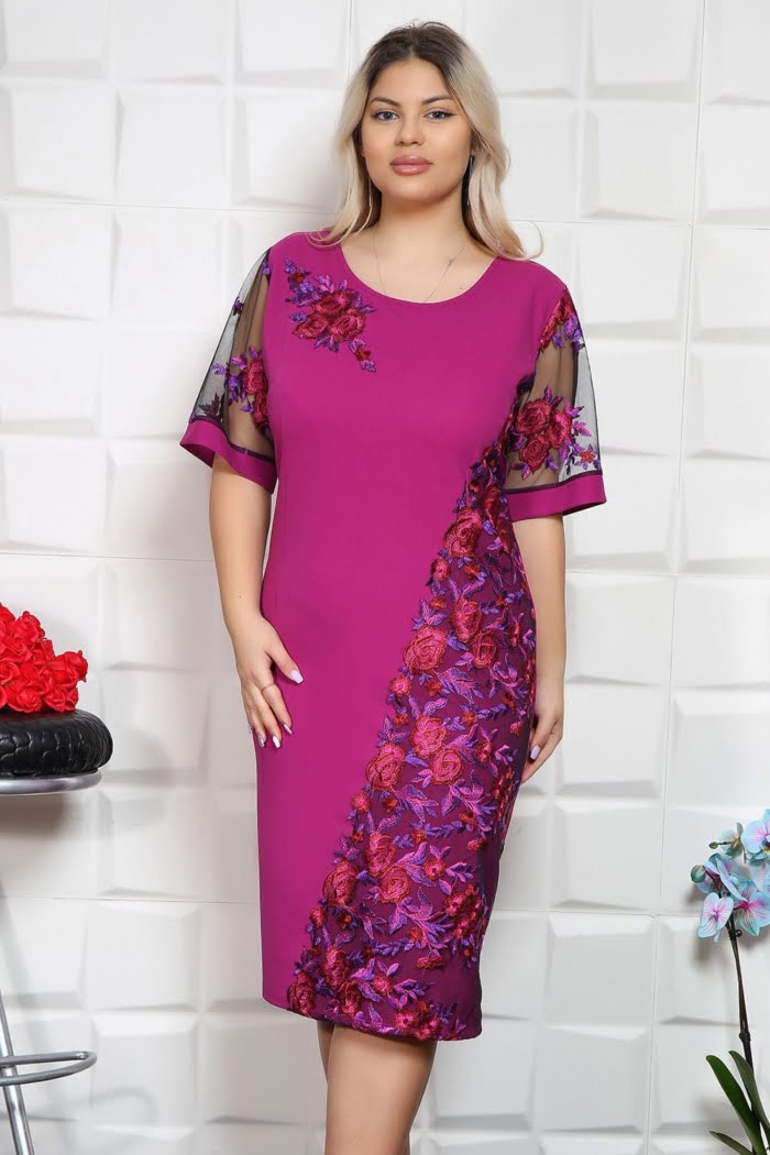 IMG 6043copy - Rochie de ocazie Ziane Fucsia