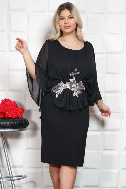 IMG 6069copy - Rochie Eleganta Volga Negru