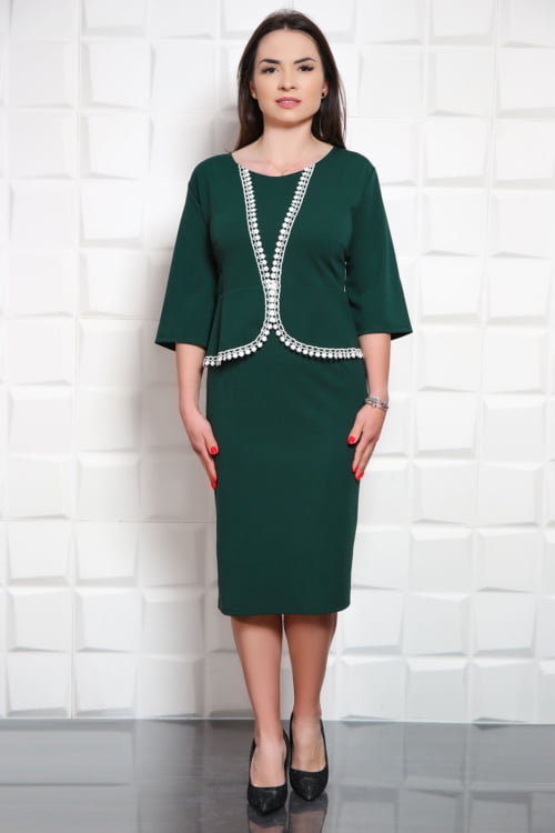 IMG 6859 - Rochie eleganta Impresa Verde