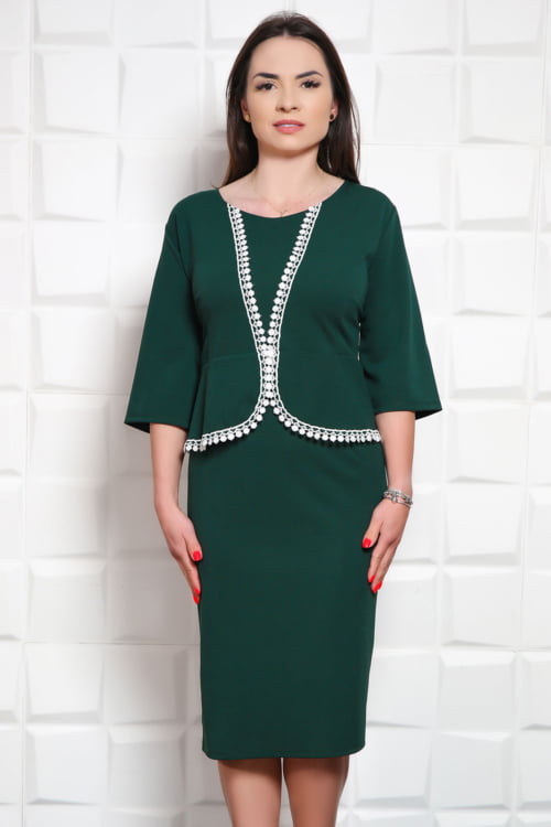 IMG 6859copy - Rochie eleganta Impresa Verde