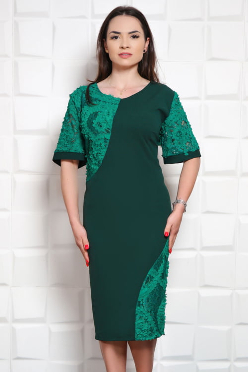 IMG 6861copy - Rochie de ocazie Feliz Verde