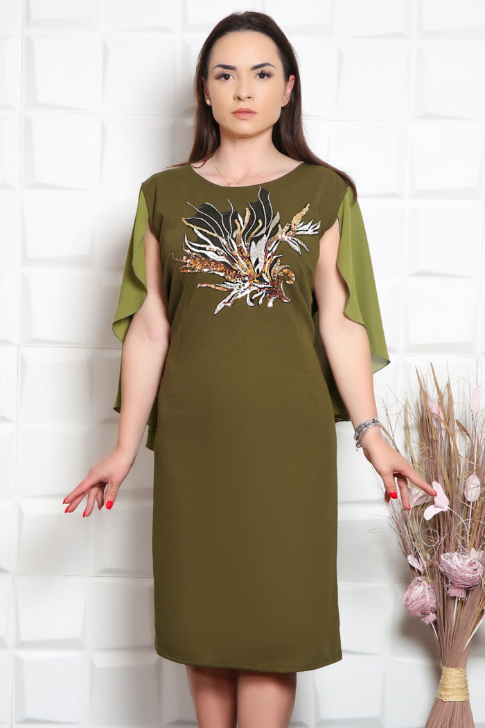 IMG 6943copy - Rochie de Ocazie Rimini Olive