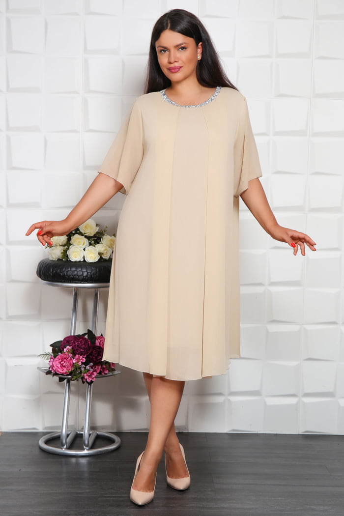 IMG 7158 - Rochie din Voal Karola Cream