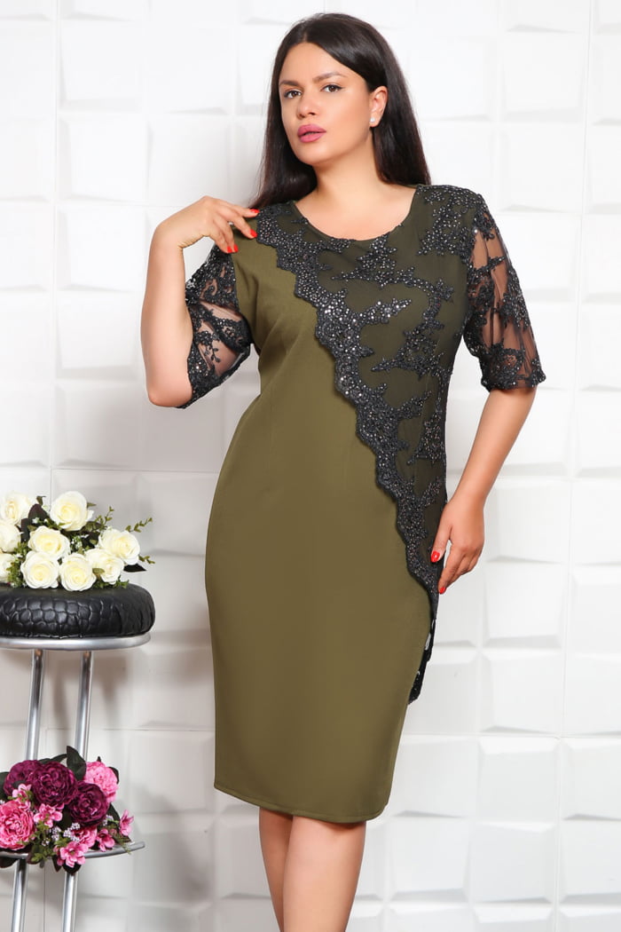 IMG 7218 1 - Rochie de Ocazie Evita Olive