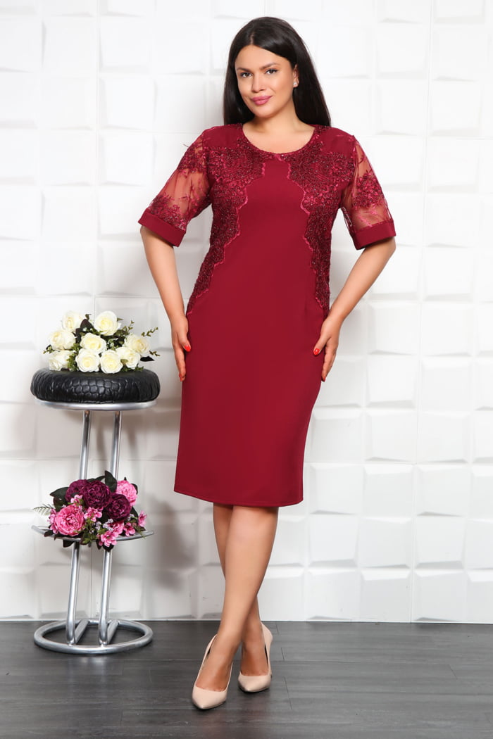 IMG 7236 - Rochie Eleganta Ami Bordo