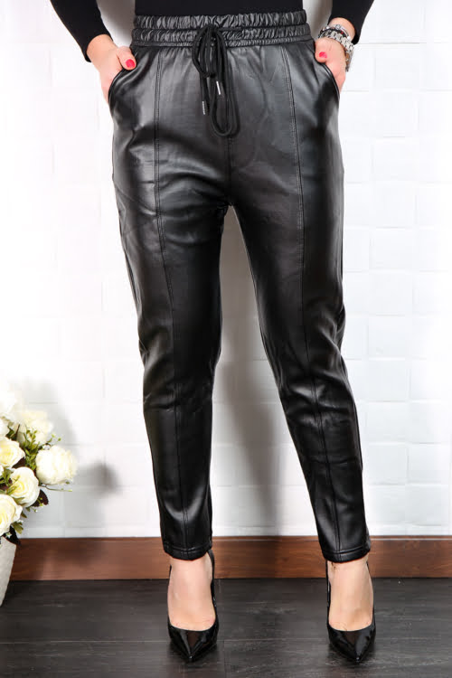 IMG 8277 - Pantalon piele eco vatuit negru