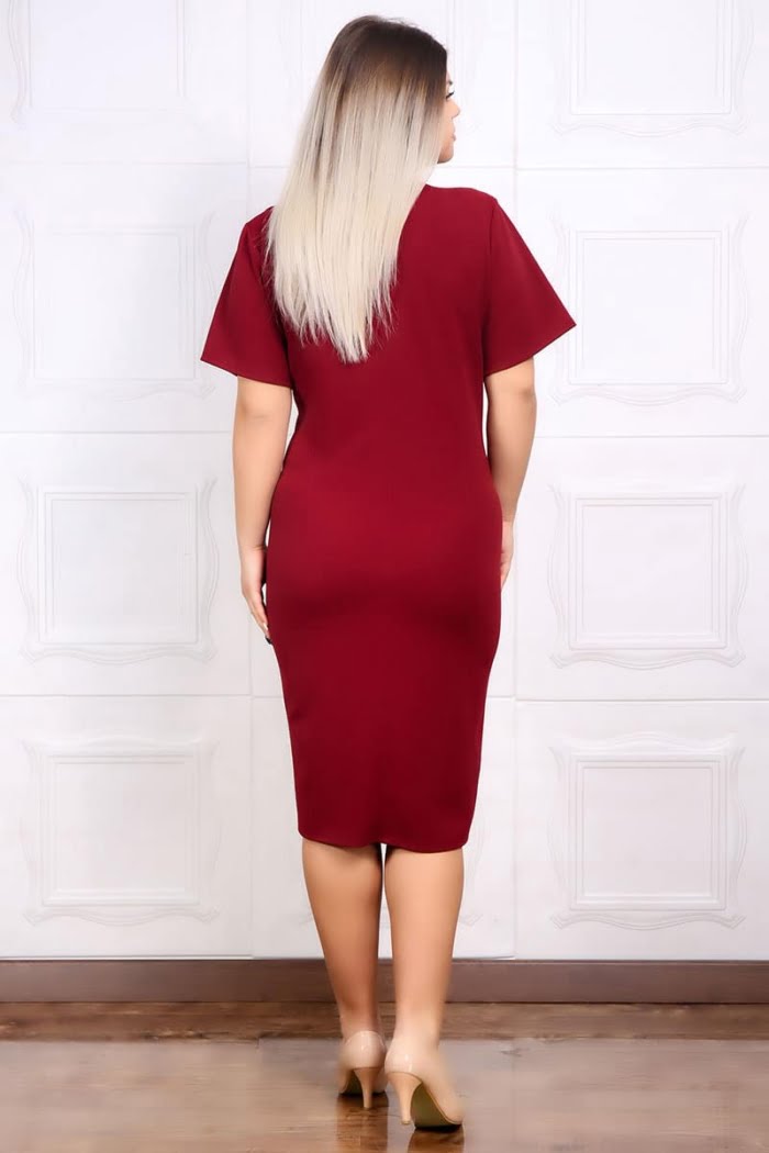 Yves Fashion 13 - Rochie de ocazie georgia bordo