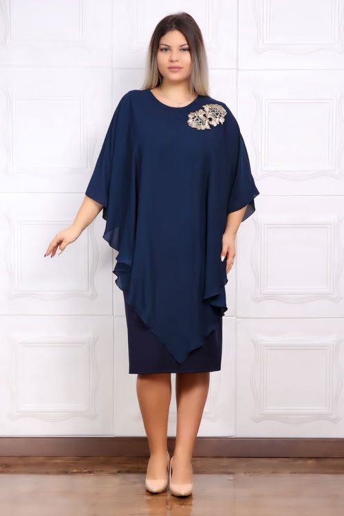 Yves Fashion 14 - Rochie de Ocazie Bia Bleumarin