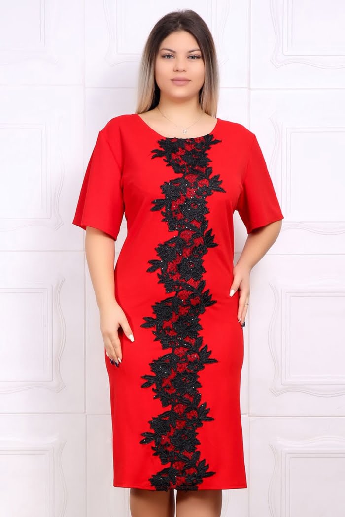 Yves Fashion 18 copy - Rochie De Seara Caro Rosu