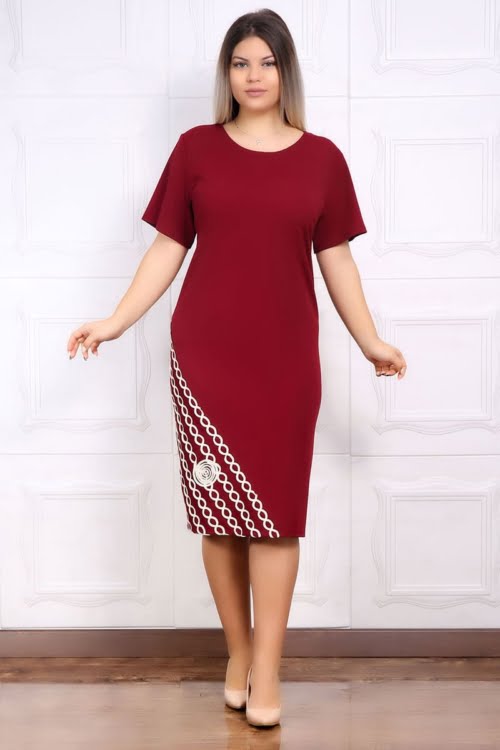 Yves Fashion 36 - Rochie Eleganta Tamara Bordo