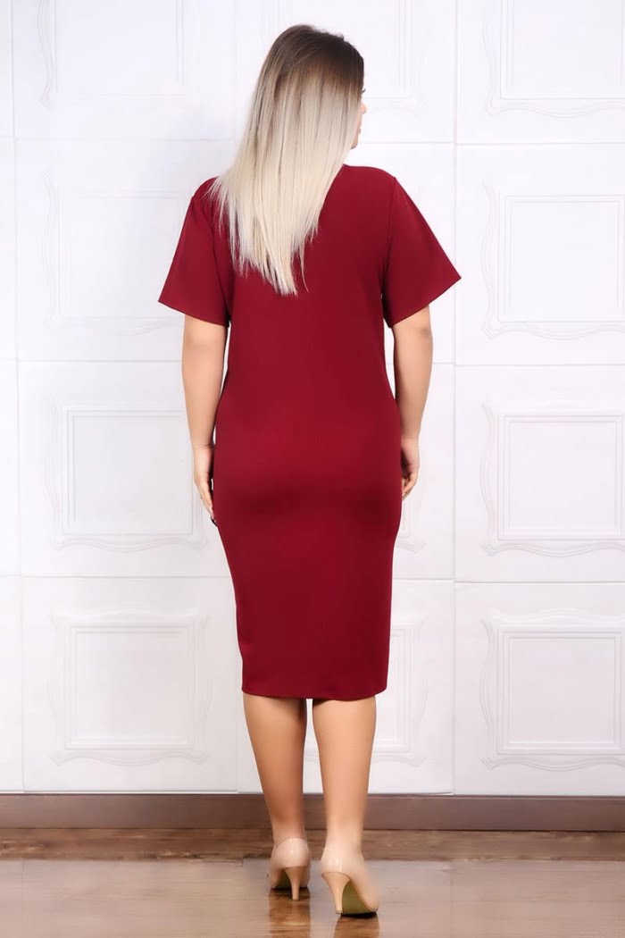 Yves Fashion 37 - Rochie Eleganta Tamara Bordo