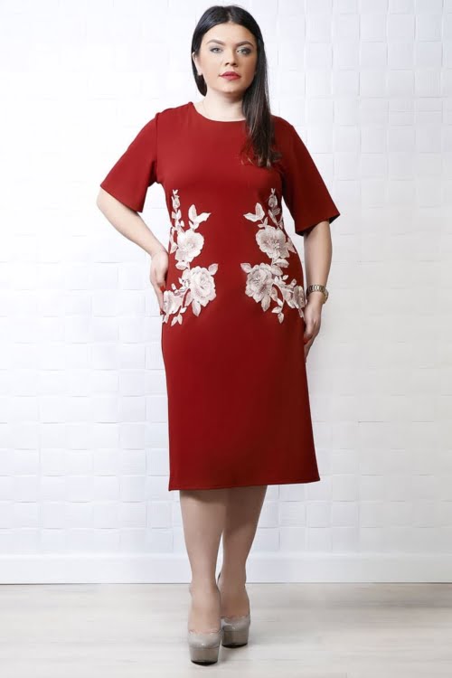 Rochie de ocazie Zaya bordo floral