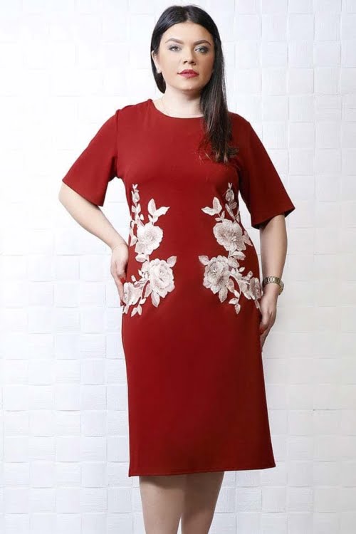 Rochie de ocazie Zaya bordo floral