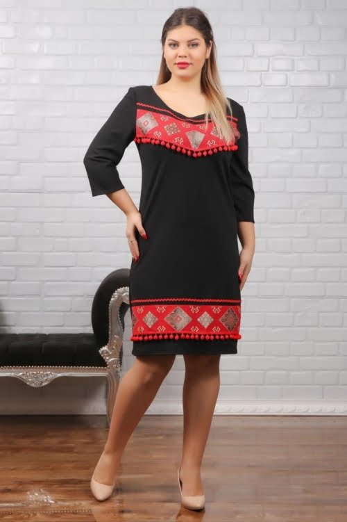 Rochie de ocazie traditionala Nora Negru