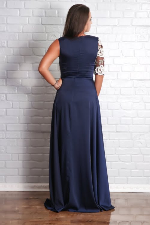 yves 1 - Rochie de Ocazie Liona Bleumarin