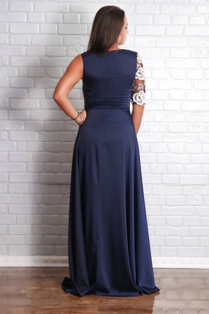 yves 1 - Rochie de Ocazie Liona Bleumarin