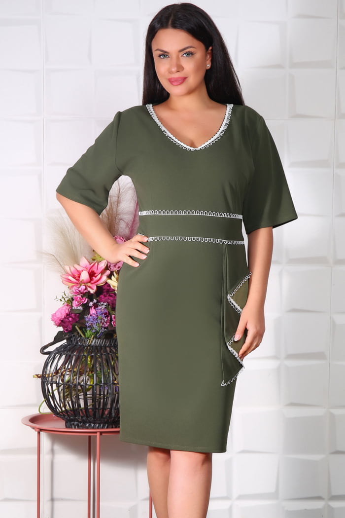 IMG 8811copy - Rochie de Seara Haderi Olive