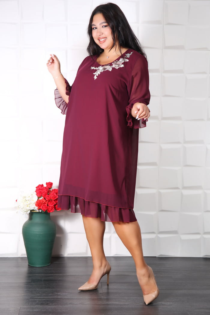 IMG 9219 - Rochie de Ocazie Bety Bordo