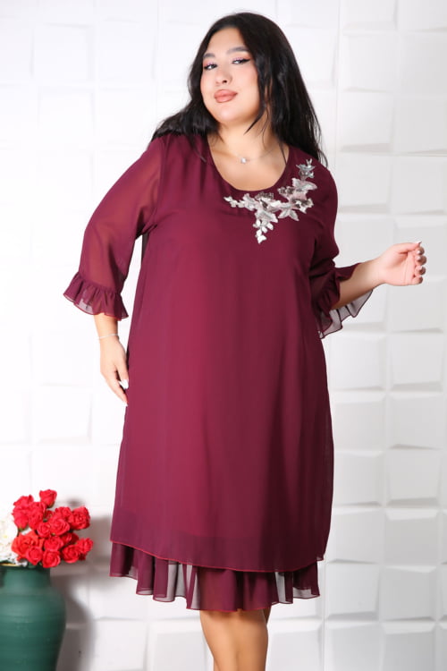 IMG 9220 - Rochie de Ocazie Bety Bordo