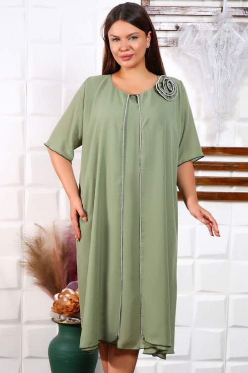 IMG 9768copy - Rochie de ocazie Faro Olive