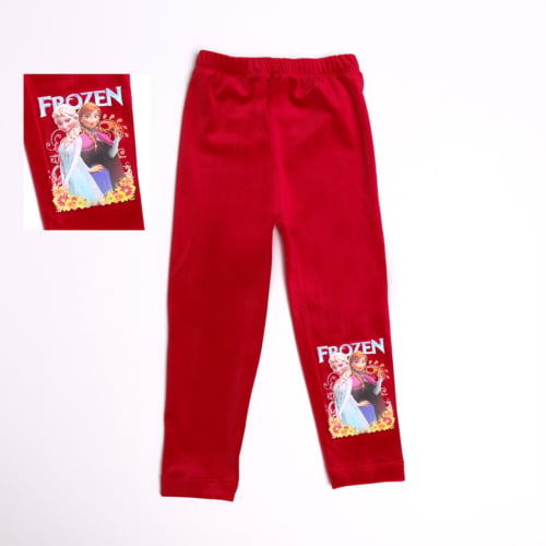 IMG 0359 - Pantalon Catifea Fetite 2-10 Ani Frozen Sisters Rosu