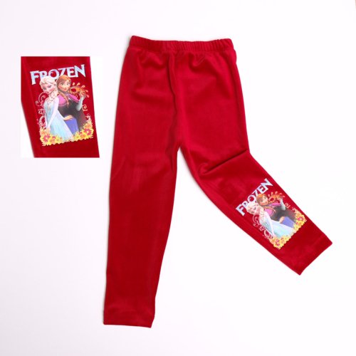 IMG 0360 - Pantalon Catifea Fetite 2-10 Ani Frozen Sisters Rosu