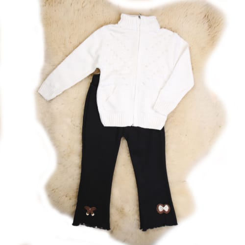 IMG 0545 1 - Set Ela Cardigan si Pantalon evazat Termic Plus Fetite 5-10 Ani