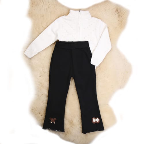 IMG 0546 1 - Set Ela Cardigan si Pantalon evazat Termic Plus Fetite 5-10 Ani