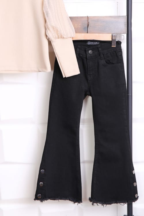 IMG 0609 - Set Fetita 5-12 Ani Black Jeans Cream