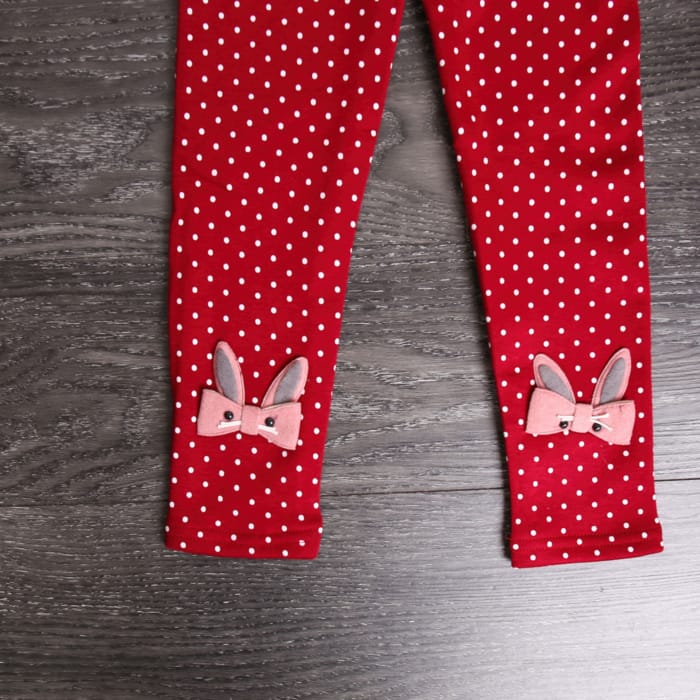 IMG 0633 - Pantalon Termic Fete 5-12 Ani Bunny Bordo