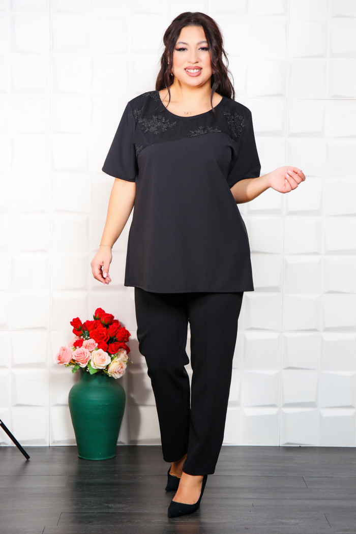 Compleu Elegant din 3 piese Fiesta Negru - imagine 4