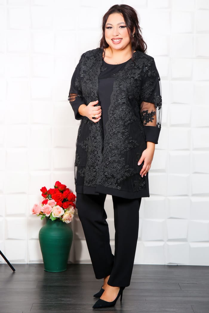 Compleu Elegant din 3 piese Fiesta Negru