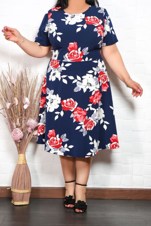 G1 - Rochie in clos cu imprimeu Gloris Floral