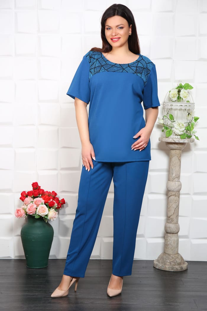Compleu Elegant din 3 piese Serena Turcuaz - imagine 3