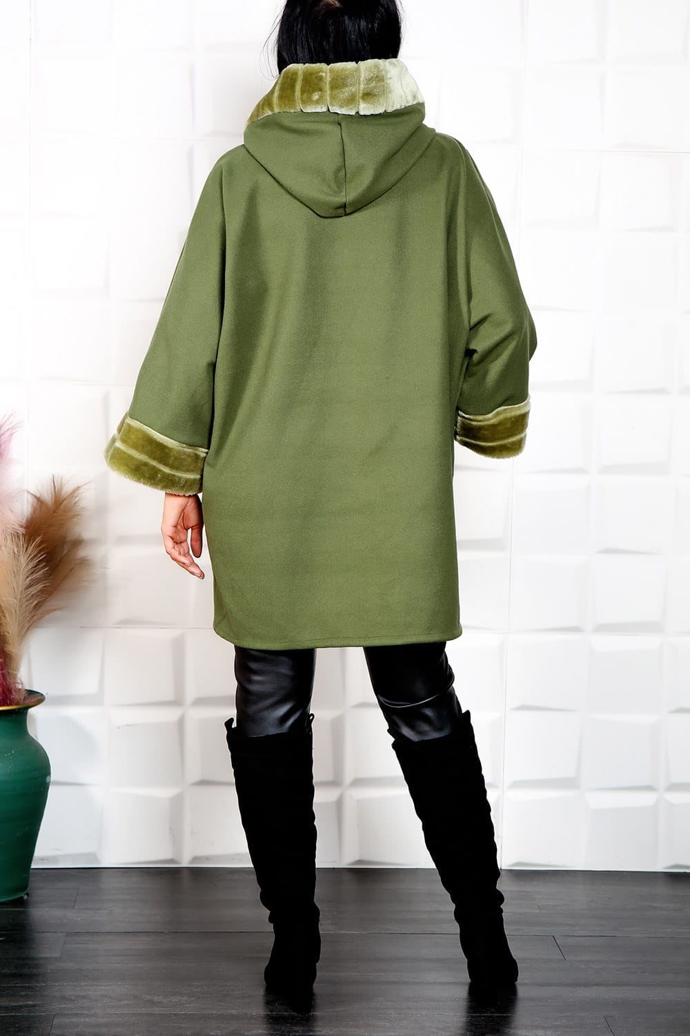 VERONA O 1 - Jacheta cu gluga si blanita Verona olive