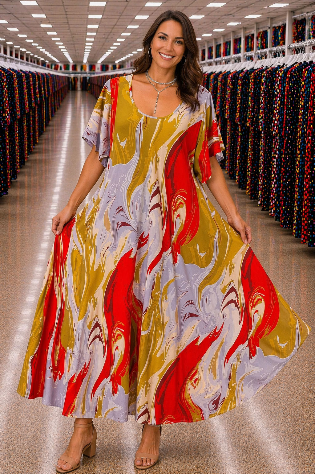 w4 - Rochie Maxi din Vascoza cod 0054