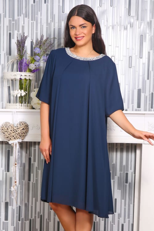 IMG 1190copy copy 500x750 1 - Rochie din Voal Karola Bleumarin