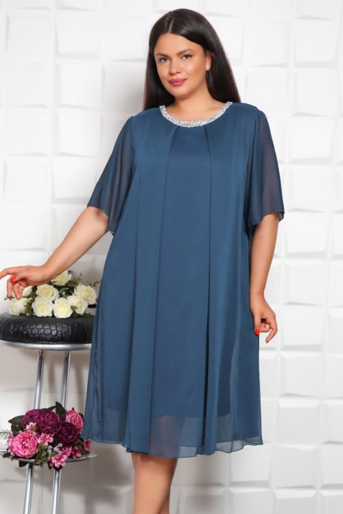 petrol - Rochie de voal Karola Petrol