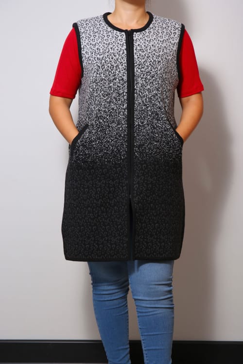 yves fashion44 - Vesta Tricotata Lunga Fermoar