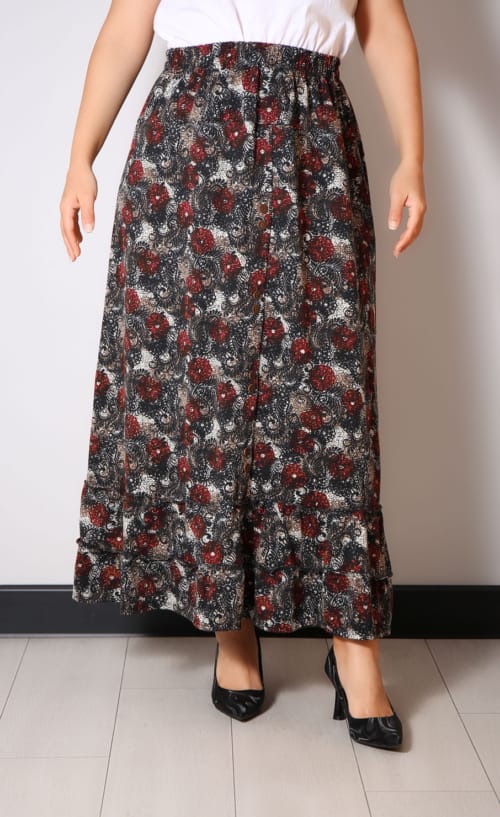 Fusta Lunga cu Volan si Nasturi 009 4 - Fusta Lunga cu Volan si Nasturi 009 IMG 2937 - Fusta Lunga cu Volan si Nasturi 009