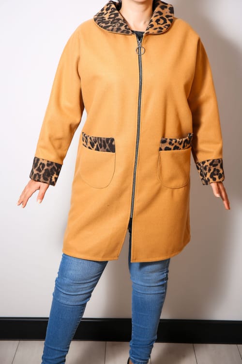 IMG 3081 - Jacheta cu guler din stofa Eva Print