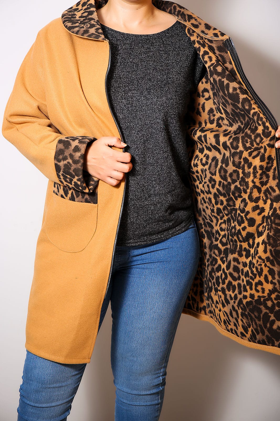 Jacheta cu guler din stofa Eva Print 3 - Jacheta cu guler din stofa Eva Print Jacheta cu guler din stofa Eva Print - imagine 3